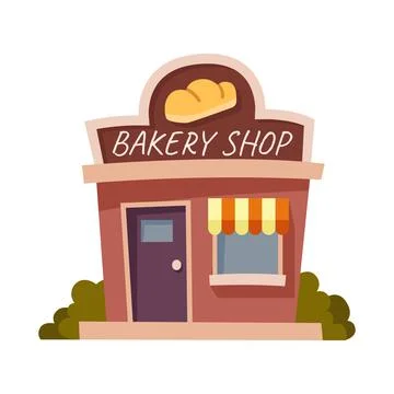 Vector ilustration of Bakery Shop. Stock Illustration
