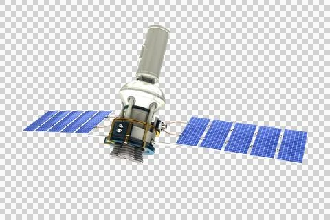 Vector image of 3d modern solar satellite Stock Photos