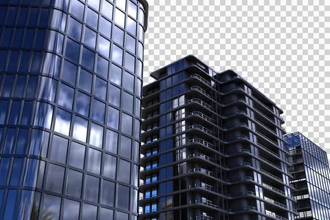 Vector Image Of 3D Office Buildings Fotos de archivo