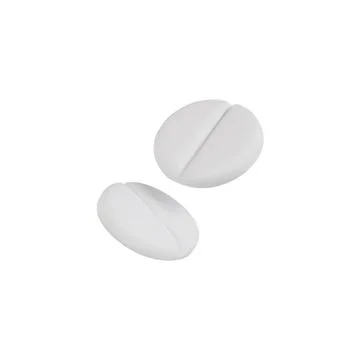 Vector image with 3d two white tablets on a pure white background. Stock Illustration