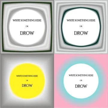 Vector image of abstract geometric frame set Stock Illustration