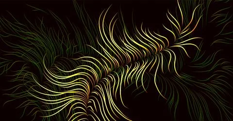 Vector image of abstract stains in the form of lines with bright gradients re イラスト素材