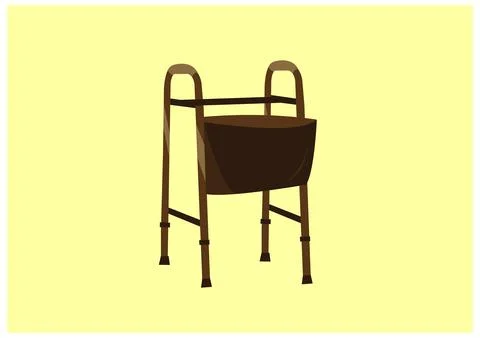 Vector image of adult walker for elderly persons. イラスト素材