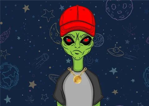 Vector image of Alien. Illustrazione stock