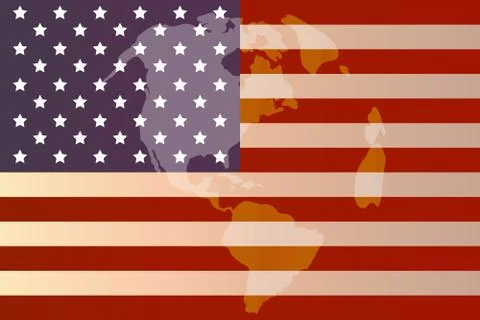 Vector image of the American flag. Stock Illustration