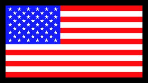 Vector image of American flag Illustrazione stock