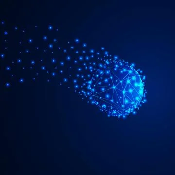 Vector image of artificial intelligence in the form of a glowing ball. Science Stock Illustration