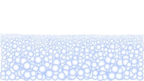 Vector image of the background of many blue water bubbles Stock Illustration