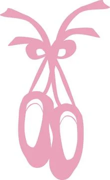 Vector image of ballet shoes in pink Stock Illustration