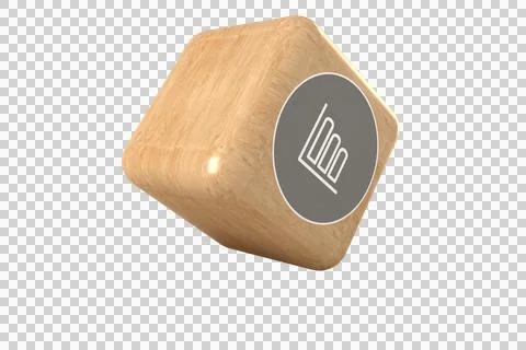 Vector image of bar graph icon on cube Stock Photos