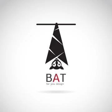 Vector image of an bat design on white background 스톡 일러스트
