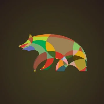 Vector image of an bear design Stock Illustration