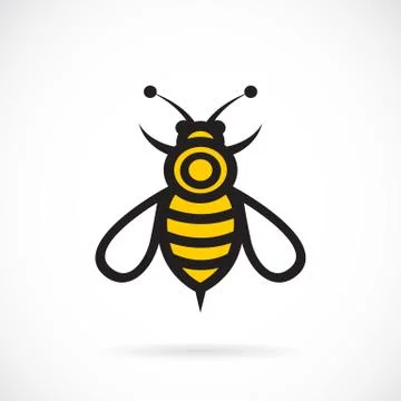 Vector image of an bee design on white background. Stock Illustration
