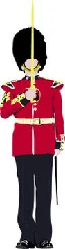 Vector image of beefeater isolated on white Stock Illustration