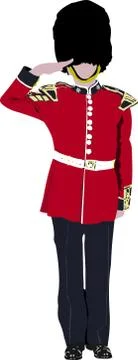 Vector image of beefeater isolated on white Stock Illustration