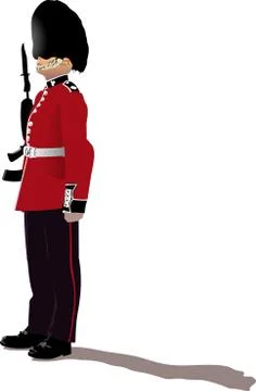 Vector image of beefeater isolated on white Ilustração Stock