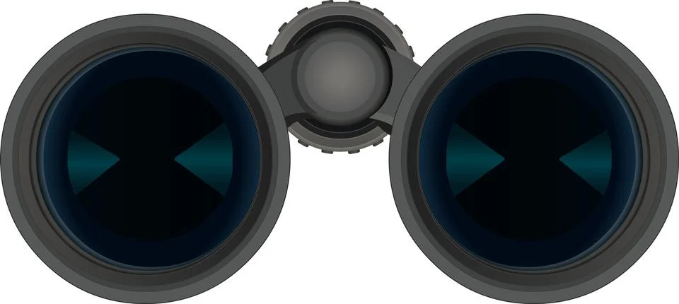 Vector image of binocular, binoculars icon isolated on white background. Stock Illustration