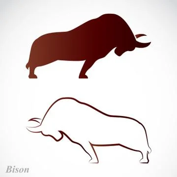 Vector image of an bison Illustrazione stock