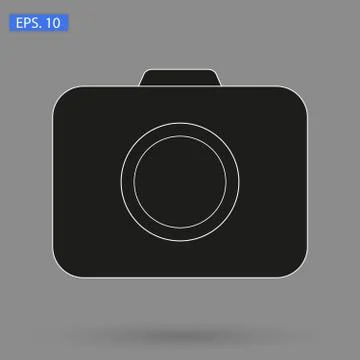 Vector image black Camera Icon Stock Illustration