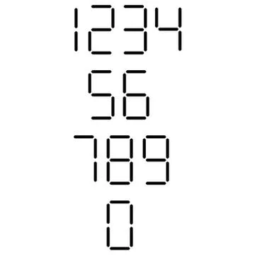 Vector image of black numbers folded from sticks Stock Illustration