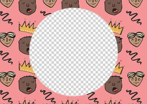 Vector image of blank circular picture frame Stock Photos