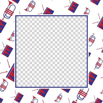 Vector image of blank picture frame Stock Photos