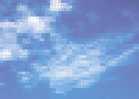 Vector image of a blue sky with white clouds Stock Illustration