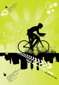 Vector image of BMX cyclist Stock Illustration