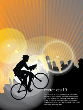 Vector image of BMX cyclist Stock Illustration
