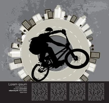 Vector image of BMX cyclist Stock Illustration