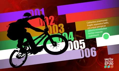 Vector image of BMX cyclist Stock Illustration