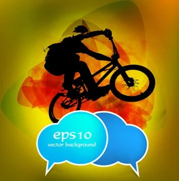 Vector image of BMX cyclist Stock Illustration