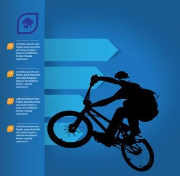 Vector image of BMX cyclist 스톡 일러스트