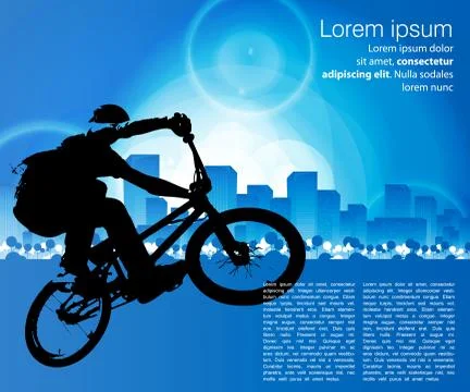 Vector image of BMX cyclist Stock Illustration