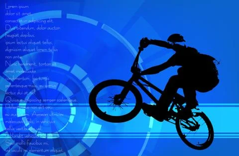 Vector image of BMX cyclist Stock Illustration