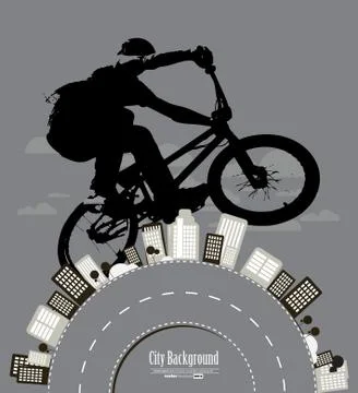 Vector image of BMX cyclist Stock-Illustration