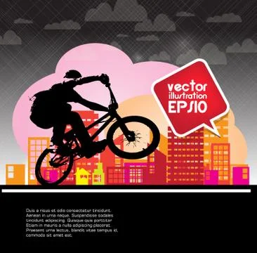 Vector image of BMX cyclist Stock Illustration