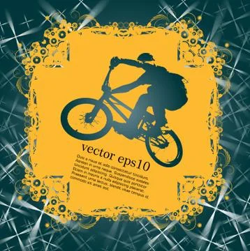 Vector image of BMX cyclist Stock Illustration
