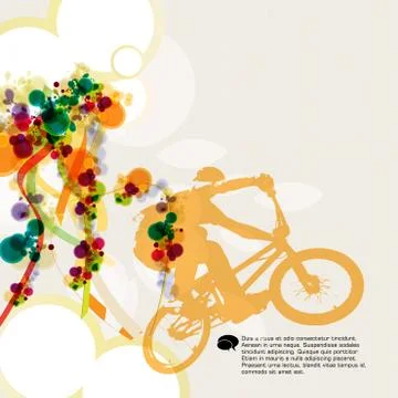 Vector image of BMX cyclist Stock Illustration