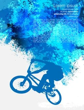 Vector image of BMX cyclist Stock Illustration