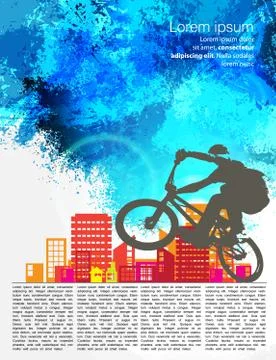 Vector image of BMX cyclist Stock Illustration