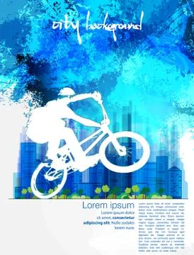 Vector image of BMX cyclist Stock Illustration