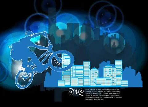 Vector image of BMX cyclist Illustration