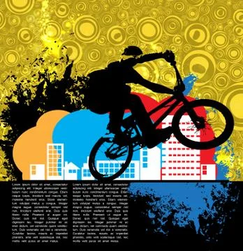 Vector image of BMX cyclist Stock Illustration