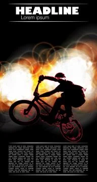 Vector image of BMX cyclist Stock Illustration
