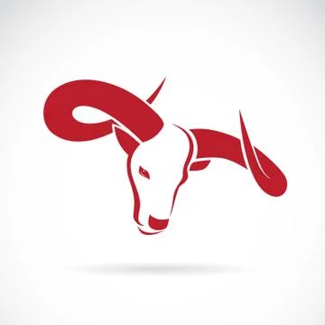 Vector image of a bull on white background Stock Illustration