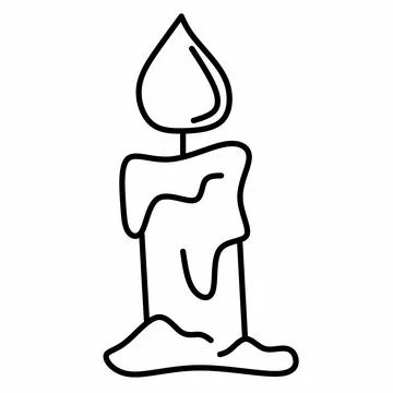 Vector image of burning candle Stock Illustration