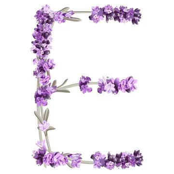 Vector image of the capital letter E of the English alphabet in the form of l Stock Illustration