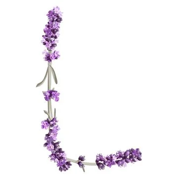 Vector image of the capital letter L of the English alphabet in the form of s Stock Illustration