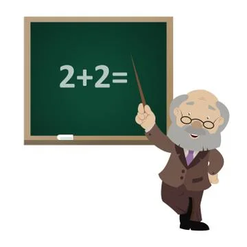 Vector image of the cartoon smiling teacher Illustrazione stock